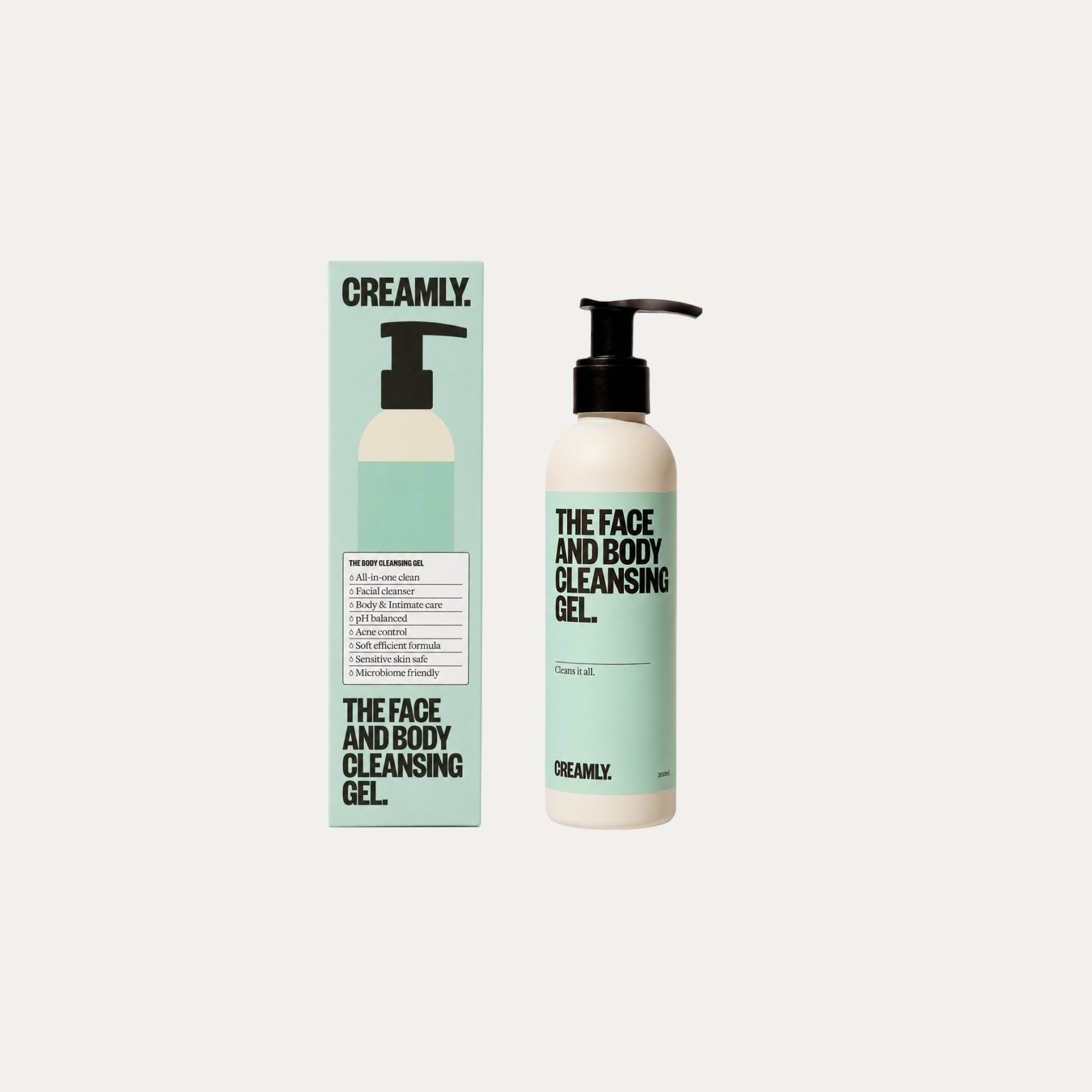The Face and Body Cleansing Gel.